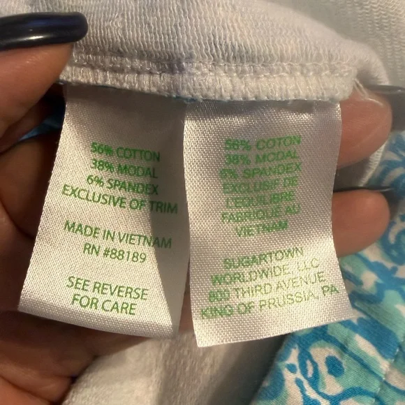 Lilly Pulitzer Hainsley Knit Jogger Pant Resort White Took Me By Sunrise Small - Picture 10 of 11